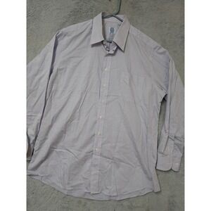 The Andover Shop Shirt Men 17.5 35 Check Long Sleeve Button Down Blue Red White